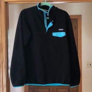 Patagonia Synchilla - Size L - black/turquoise